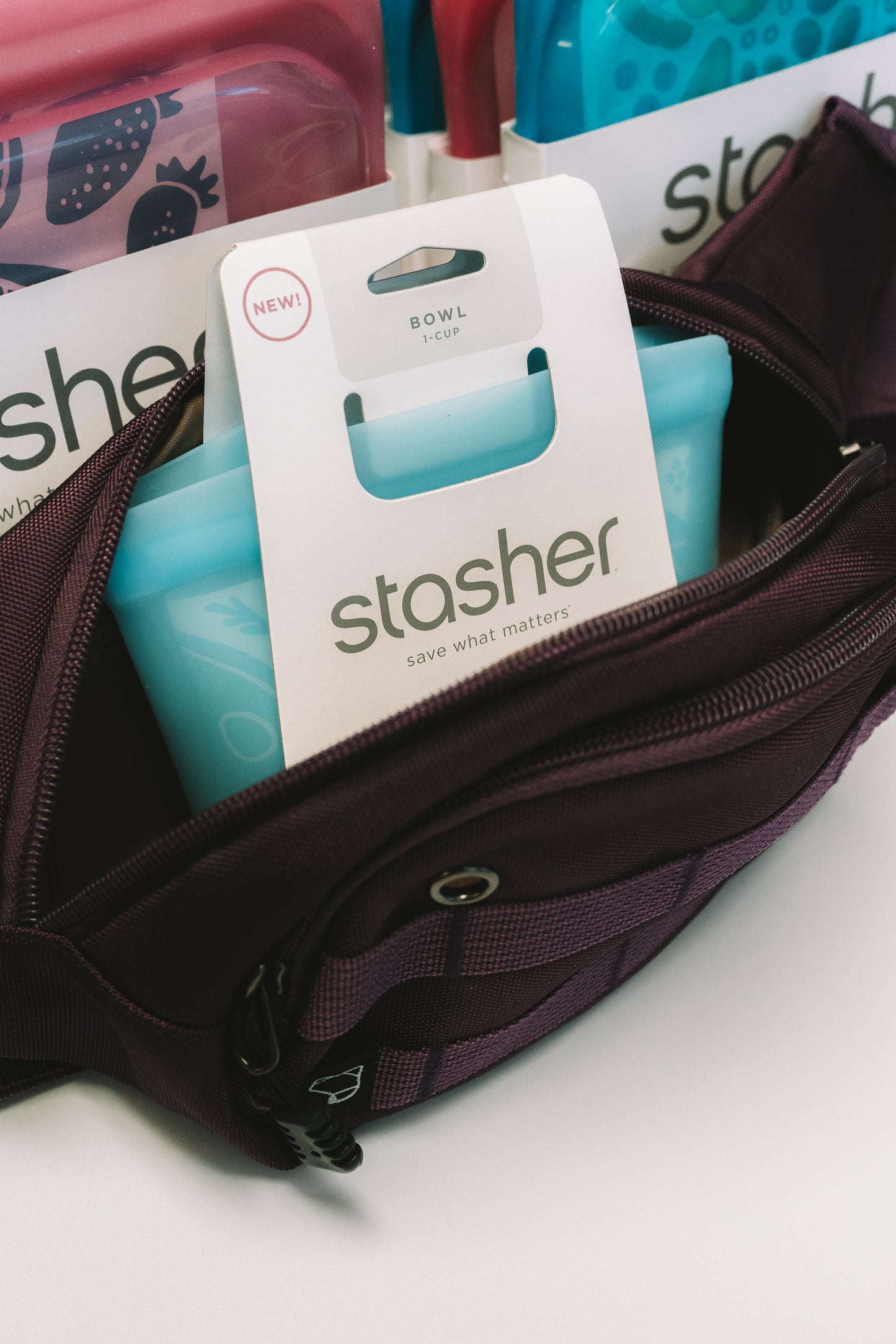 1-Cup Stasher Bowl - Blue