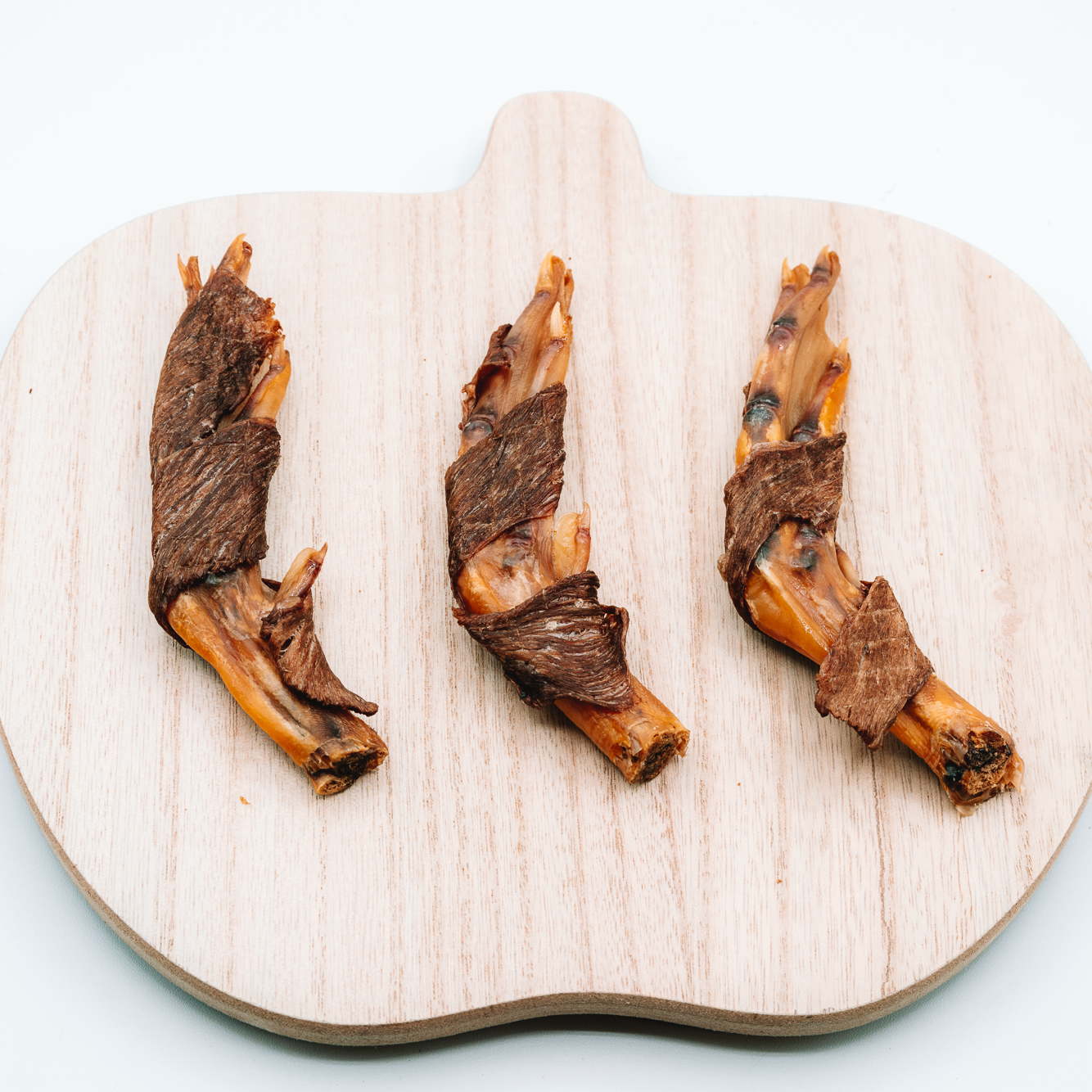 Dehydrated "Mummified" Beef Wrapped Duck Feet