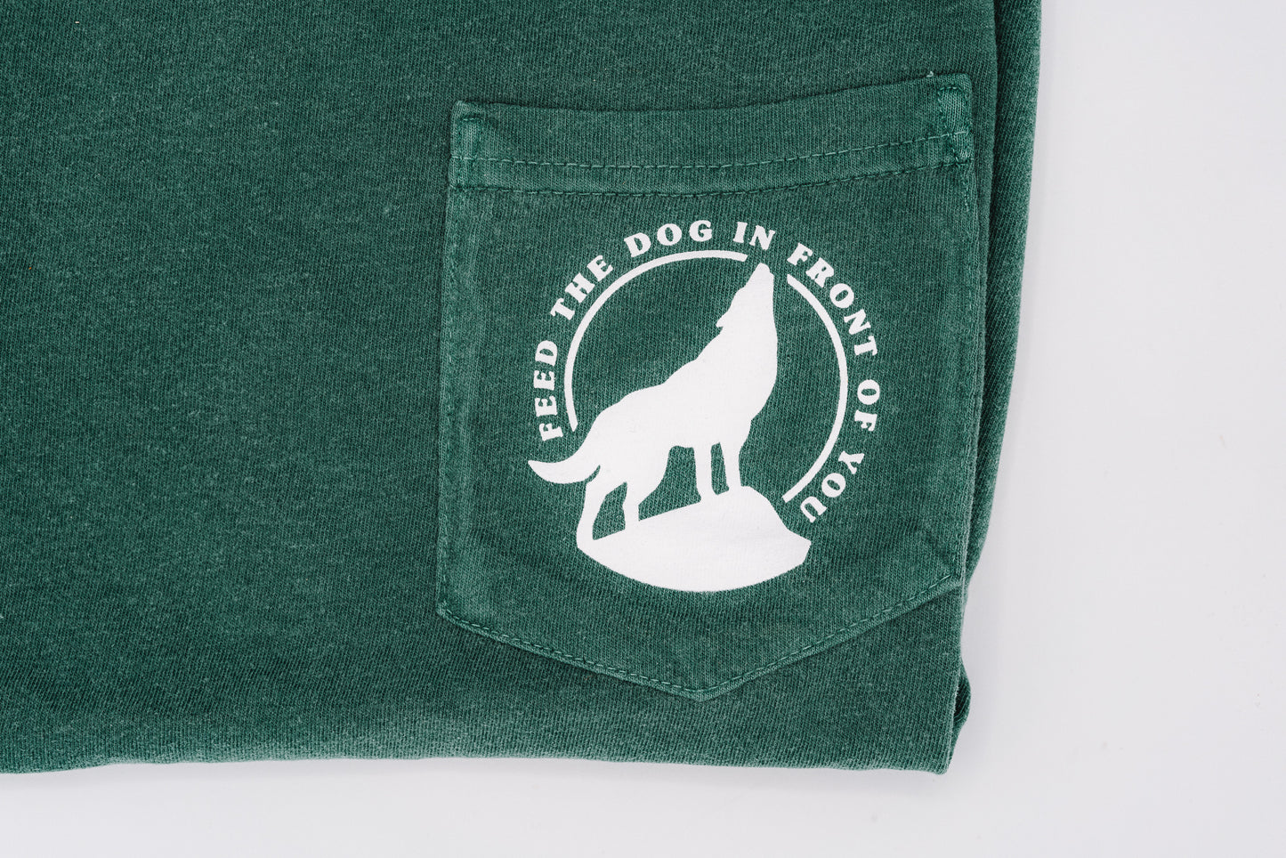 Feed The Dog In Front Of You Pocket Tee