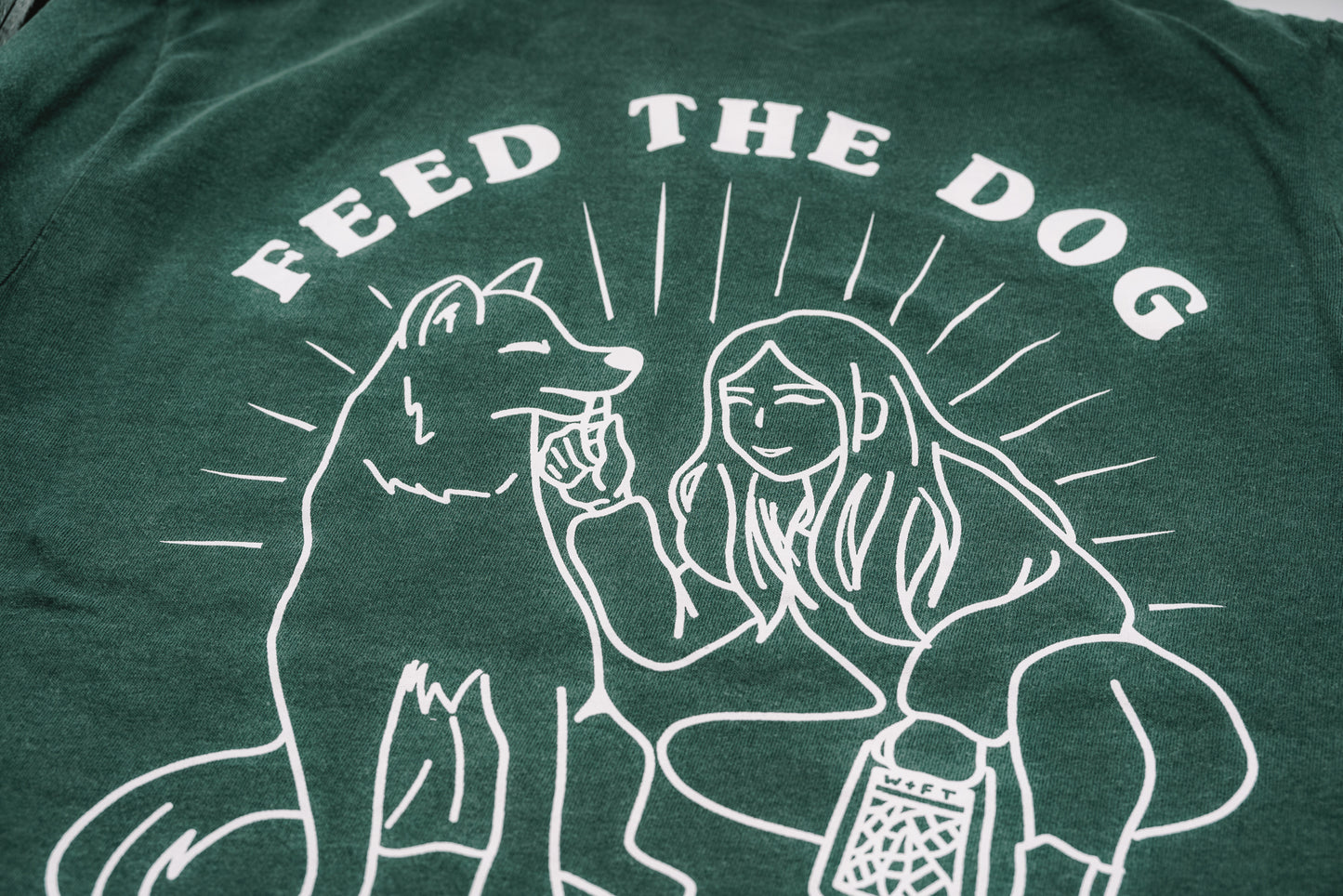 Feed The Dog In Front Of You Pocket Tee