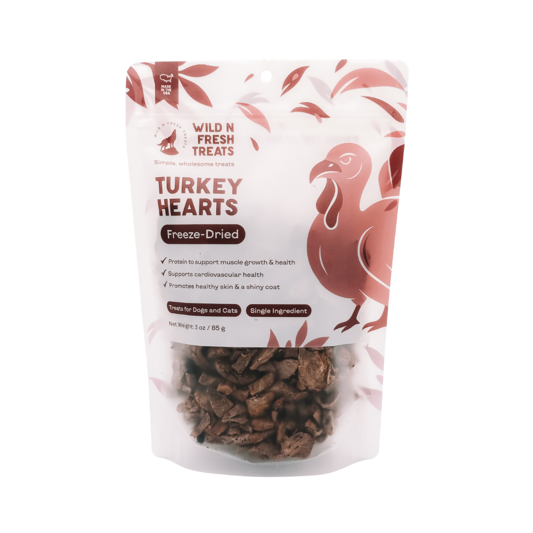 Freeze-Dried Turkey Hearts (Sliced)