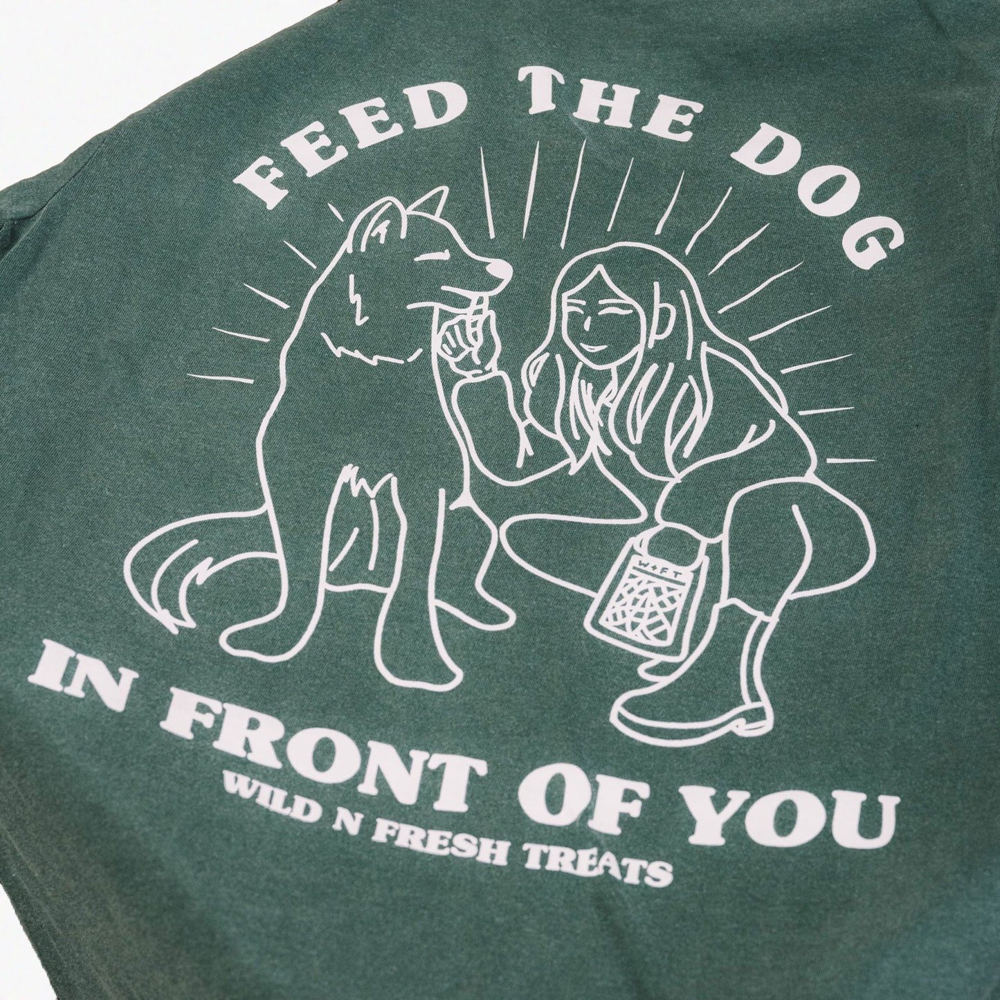 Feed The Dog In Front Of You Pocket Tee