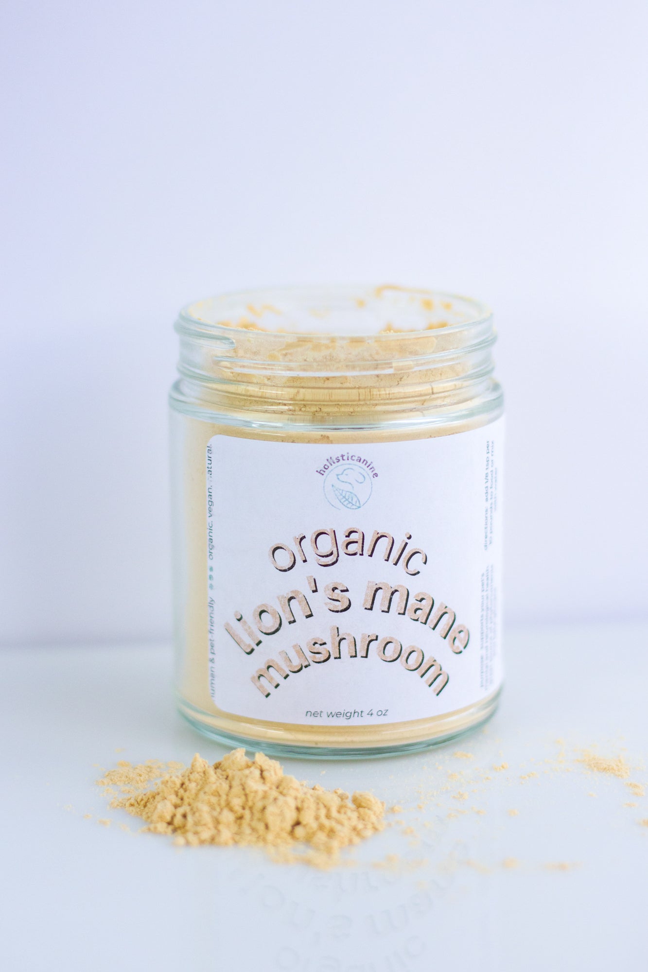 Holisticanine Organic Lion's Mane Mushroom | Neurological and Immune Support Supplement