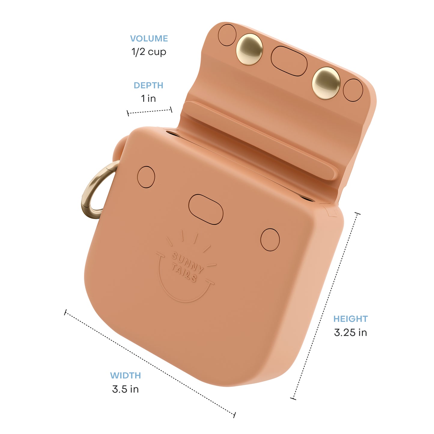 Chai Brown Snap Dog Treat Pouch