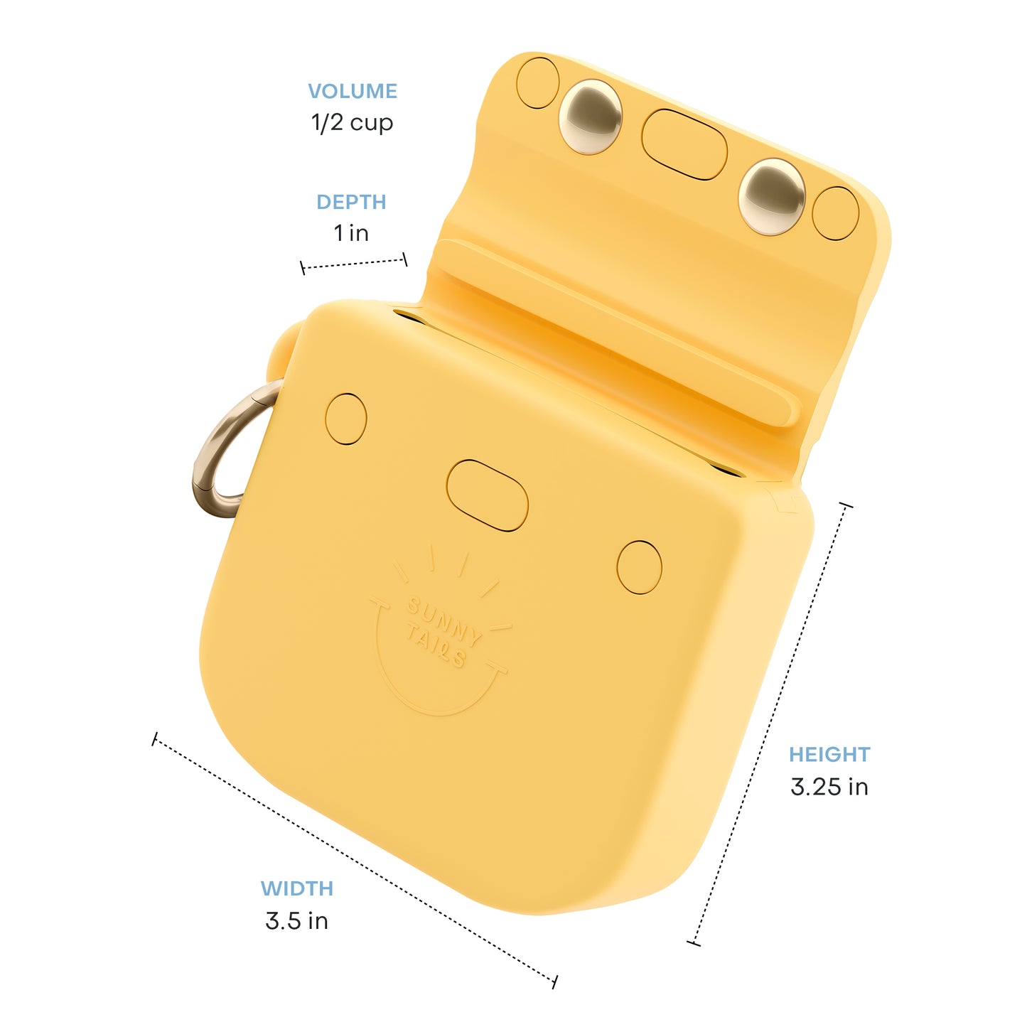 Dandelion Yellow Snap Dog Treat Pouch