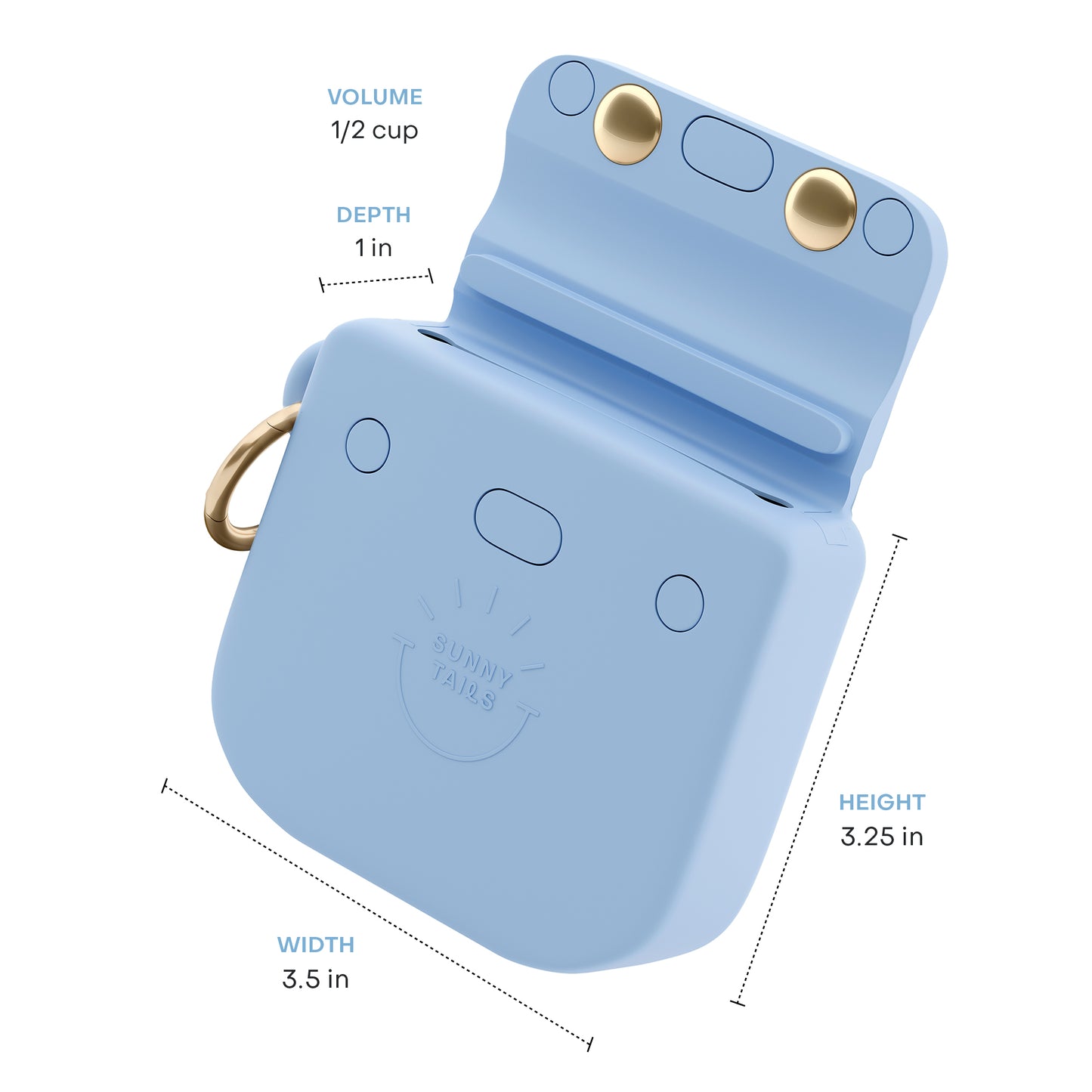 Malibu Blue Snap Dog Treat Pouch