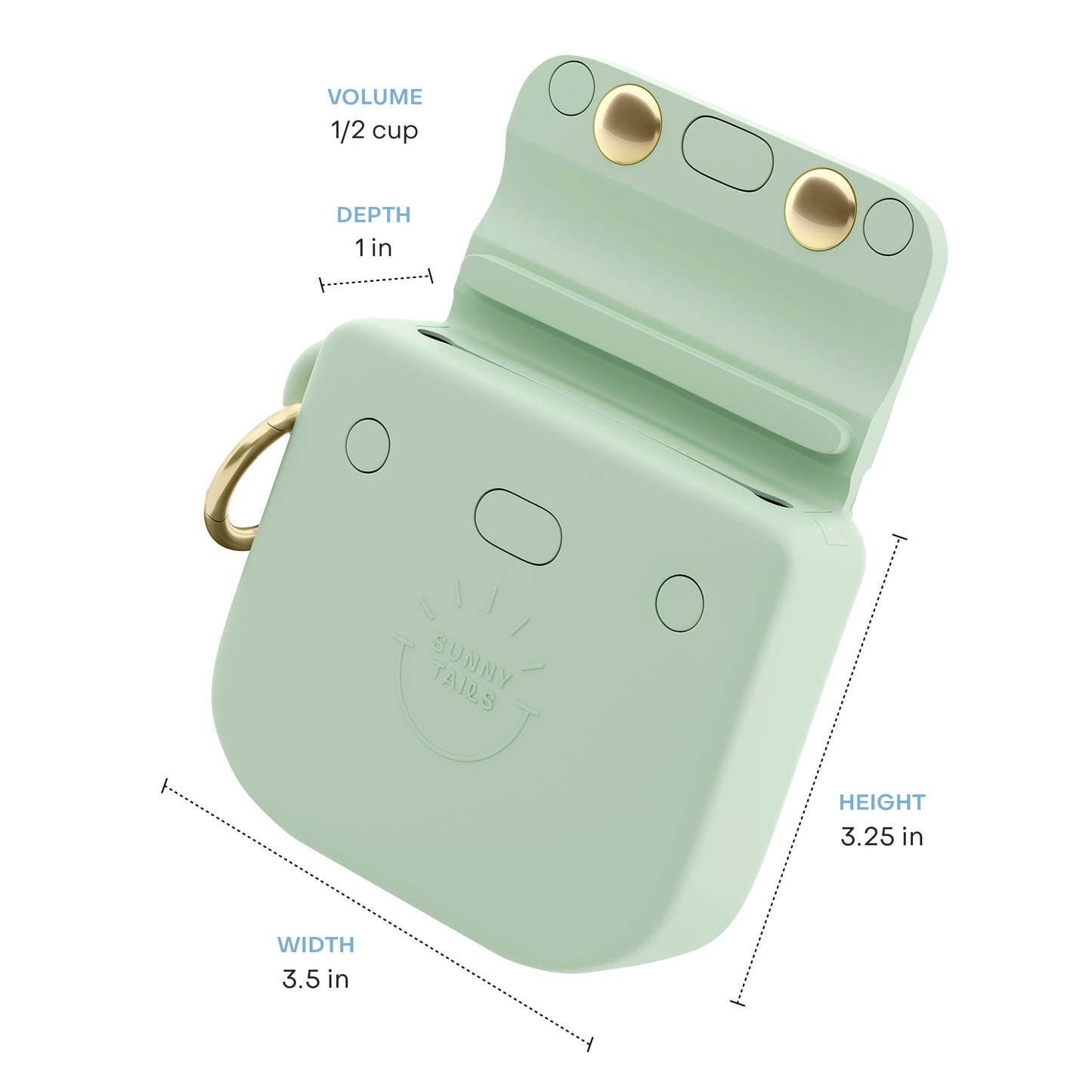 Pistachio Green Snap Dog Treat Pouch