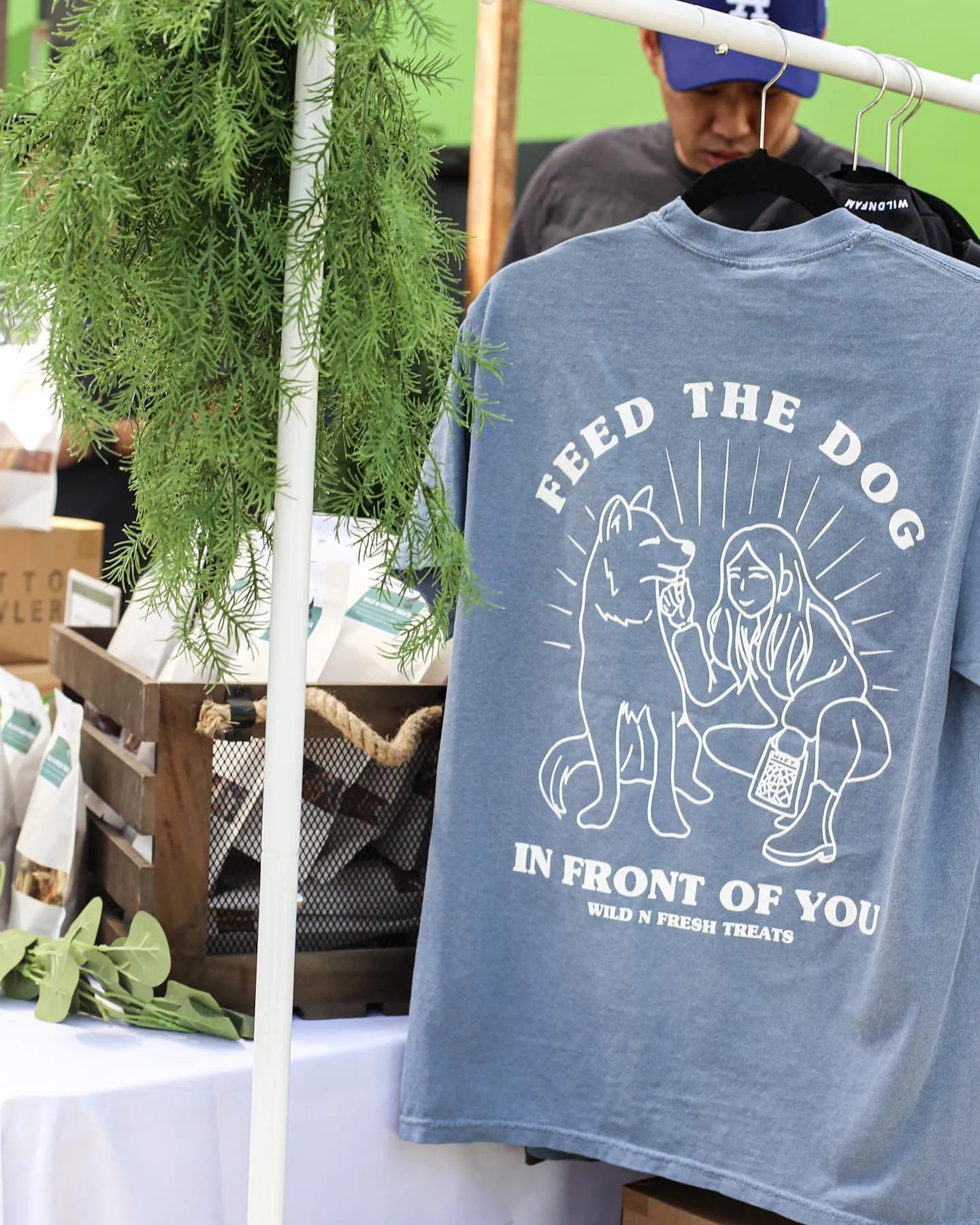Feed The Dog In Front Of You Pocket Tee