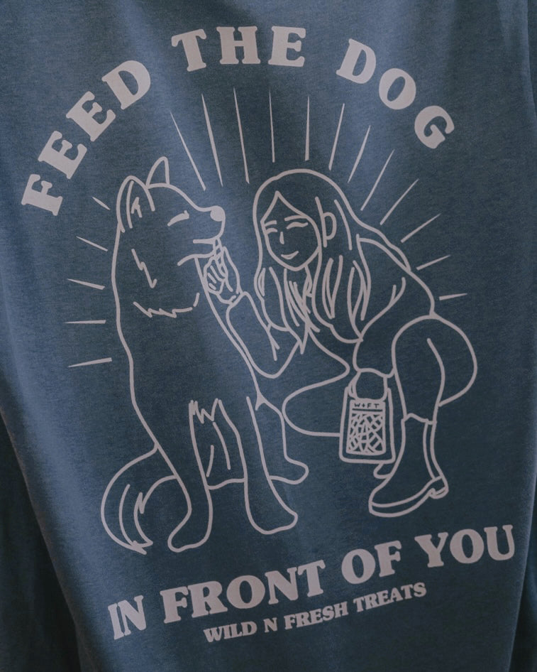 Feed The Dog In Front Of You Pocket Tee