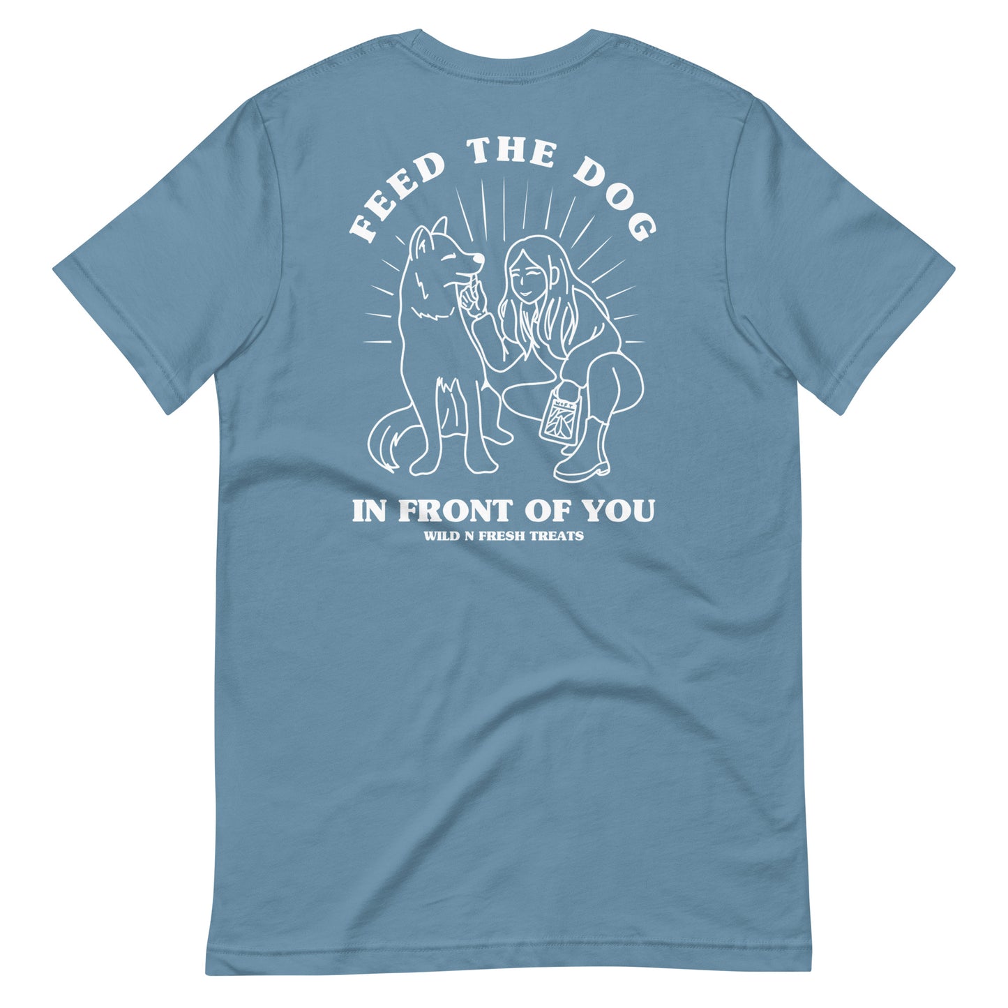 Feed The Dog In Front Of You Pocket Tee