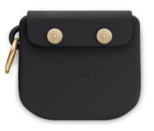 Ember Black Snap Dog Treat Pouch