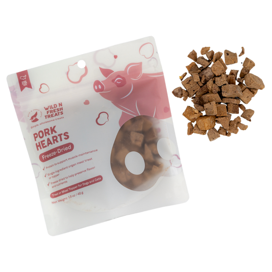Freeze-Dried Pork Hearts