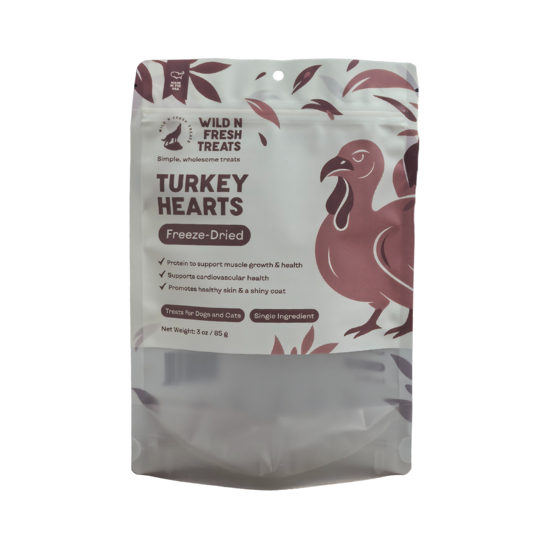 Freeze-Dried Turkey Hearts (Sliced)