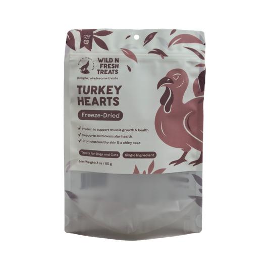 Freeze-Dried Turkey Hearts (Sliced)