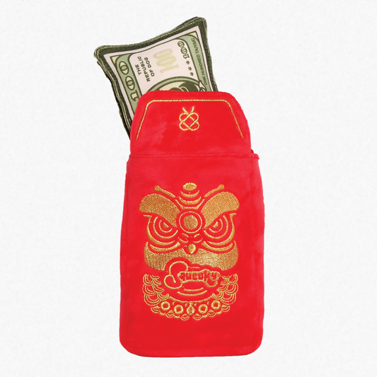 24' Lunar New Year Lucky Red Envelope Pocket Squeaky Toy - Lion
