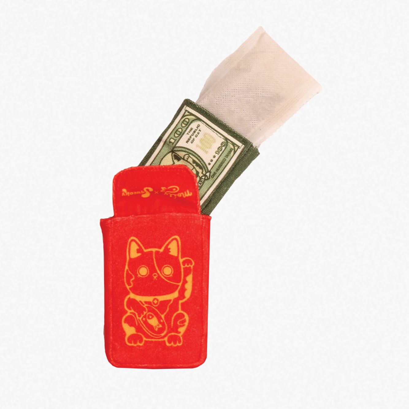 MollyDraws X Squeaky LNY Cat Kitten Lucky Red Envelope Pocket Toy