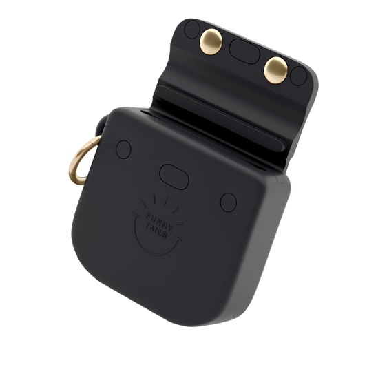 Ember Black Snap Dog Treat Pouch