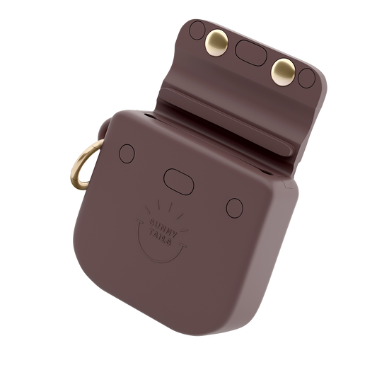 Espresso Brown Snap Dog Treat Pouch