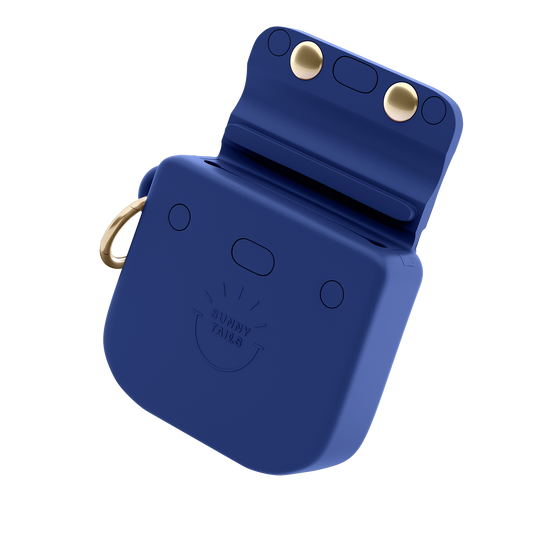 Signature Navy Snap Dog Treat Pouch