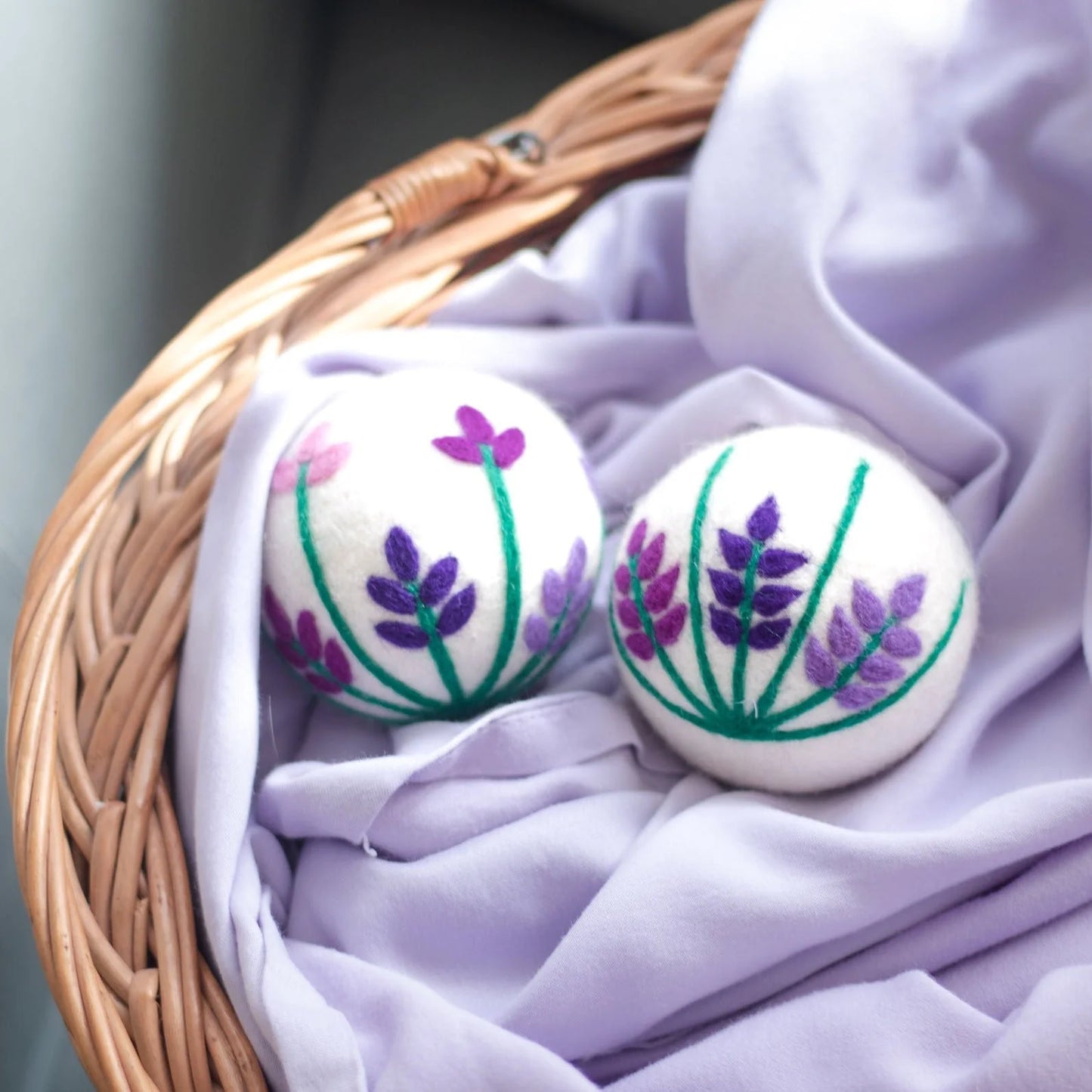 Lavender Fields Set of 3 Eco Dryer Balls - Ladybug