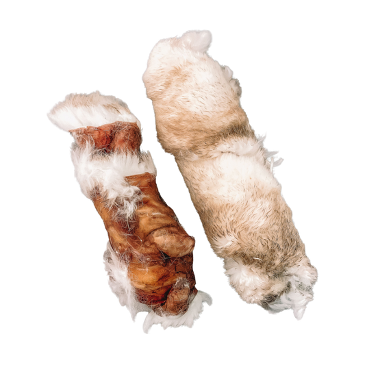 Dehydrated Rabbit Hide Rolls