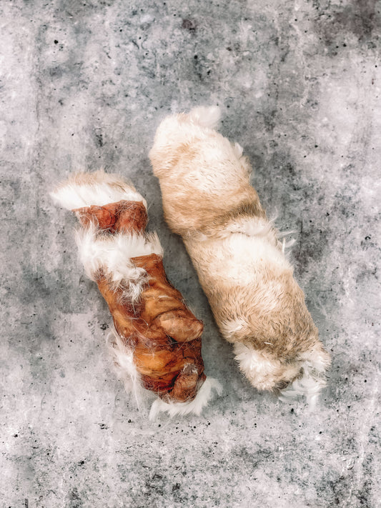 Dehydrated Rabbit Hide Rolls